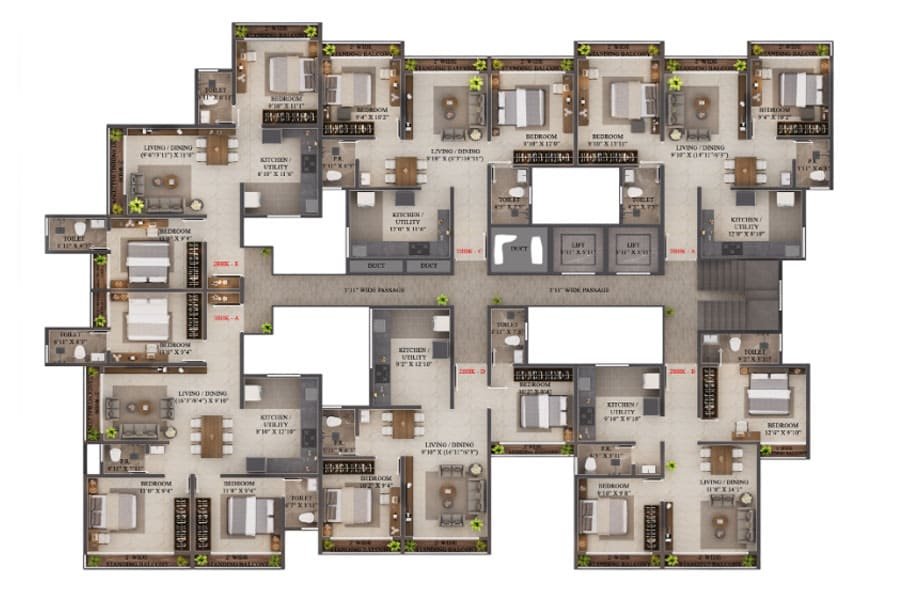 Aero City Typical Floor Plan