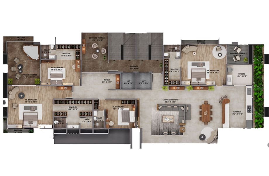 The Skyline Typical Floor Plan